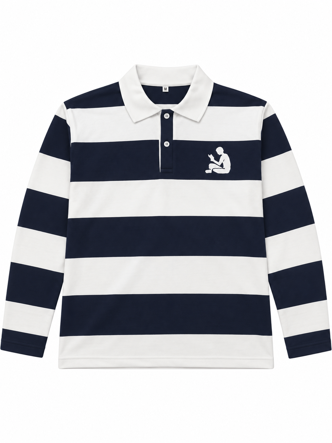 Chapter 1 L/S Polo "Progress Is A Process" (Navy Blue/White)