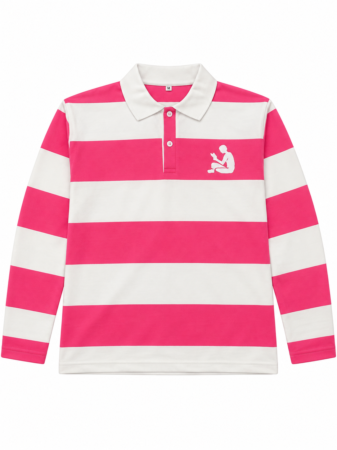 Chapter 1 L/S "Progress Is A Process" Polo (Pink/White)
